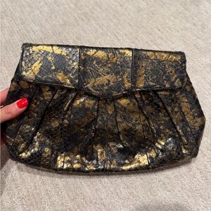 Vintage Black and Gold Clutch